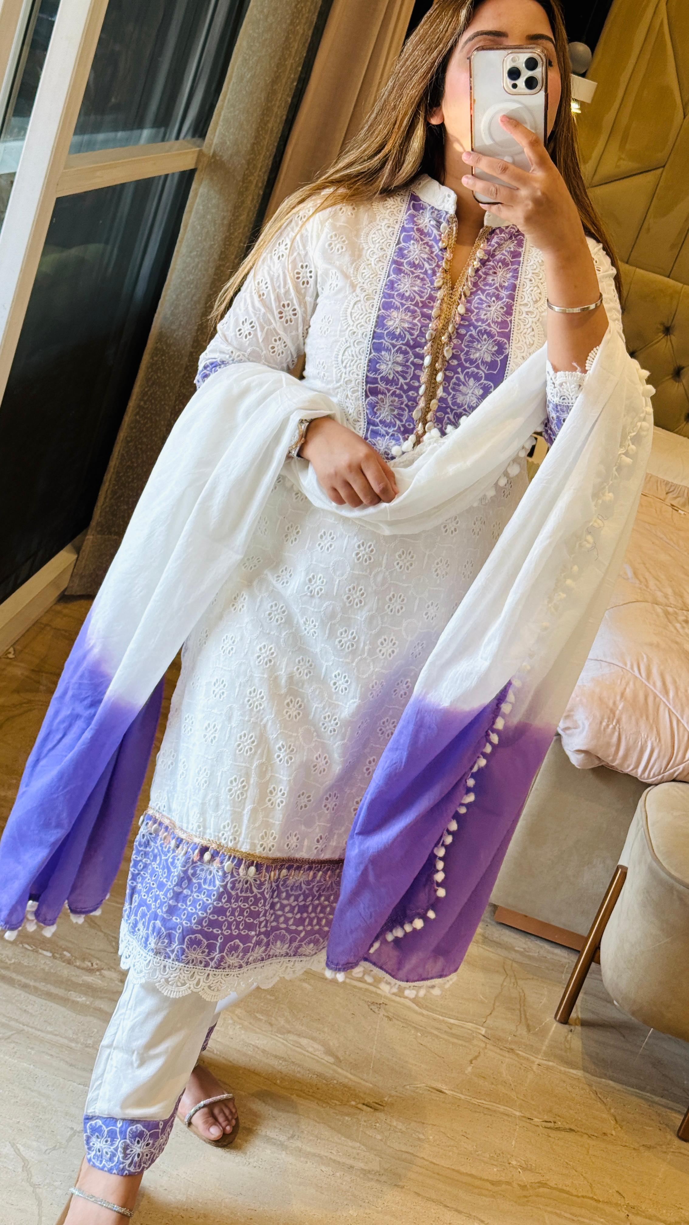 Purple Royal Amethyst Tassel Suit Set